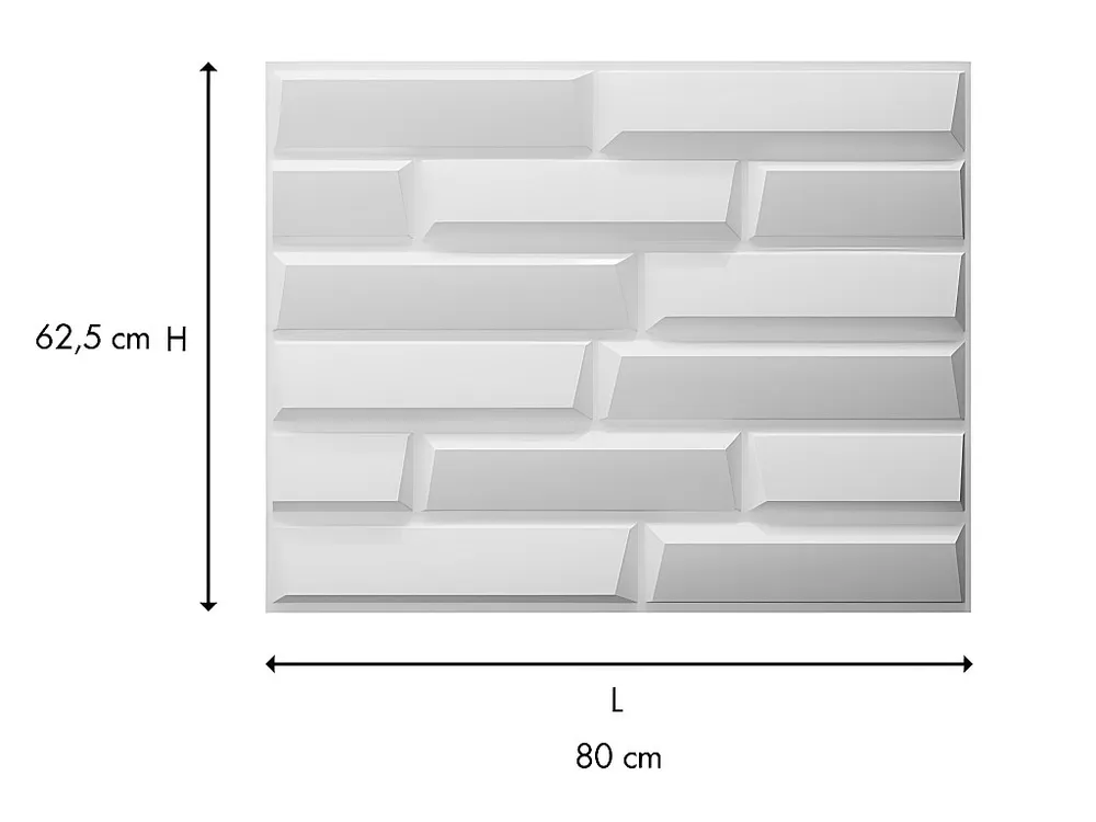 3D-wandpaneel GREAT om te verven - pak van 3 m² - 12 stuks met behanglijm inbegrepen