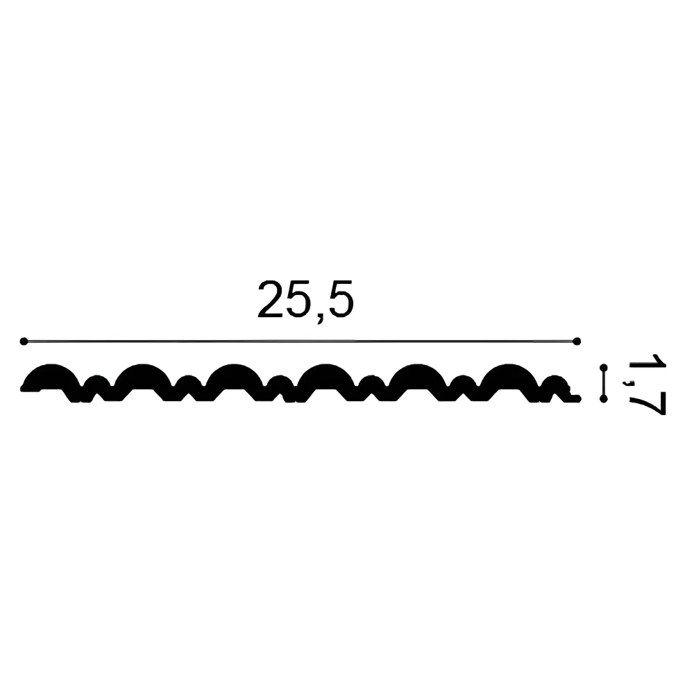 Flexibel 3D Paneel WX211F FLUTE | 200 x 25,5 x 1,7 cm
