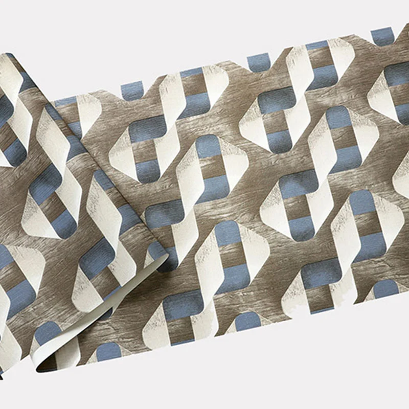 Papieren 3D-effect Harlekijn wanddecoratie zachte kleur vinylbehangrol voor accentmuur, 50 m².