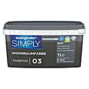 Papieren swingcolor Muurverf SIMPLY NR. 3 - Grijs - Nr. 03, Mat, 1 l