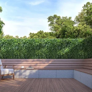 Synthetische groene begroeide muur, bescherming tegen uv-stralen, pakket van 3m², MATCHA met Lijm inbegrepen
