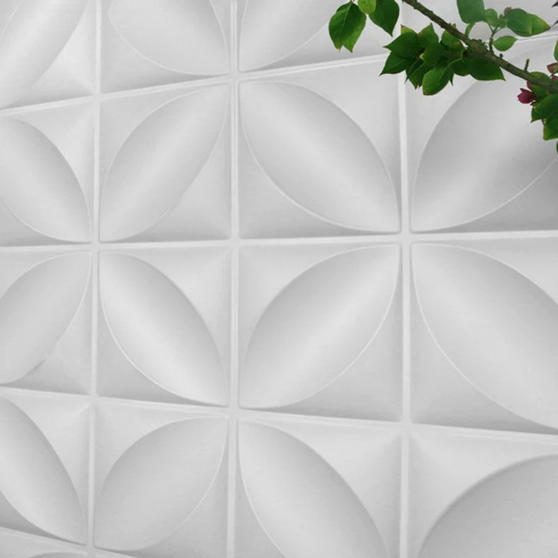Wall Paneling Foam Peel and Stick 3D Opgezet Living Room Wall Panel White