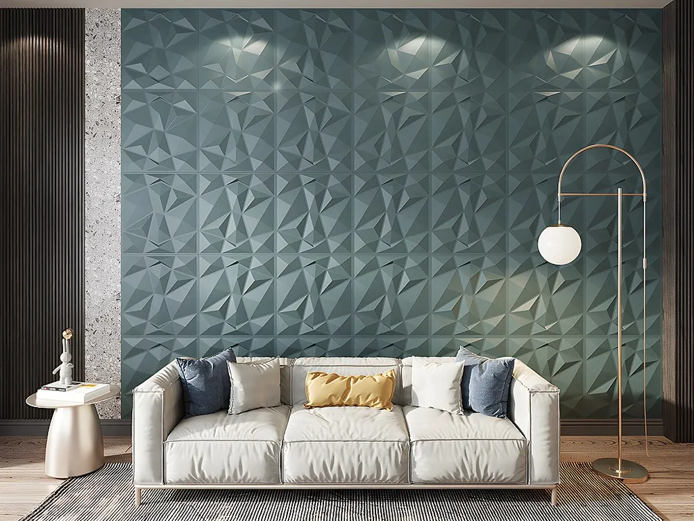 Wandpaneel 3D ANGLY om te verven - pack van 3m² | 10 m² | 53 cm breed