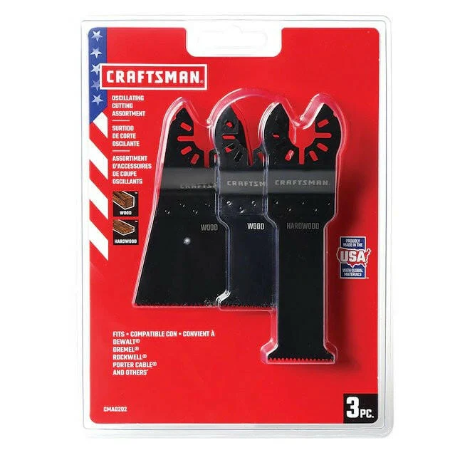 CRAFTSMAN pak van 3 High Carbon Steel Oscillating Tool Blade