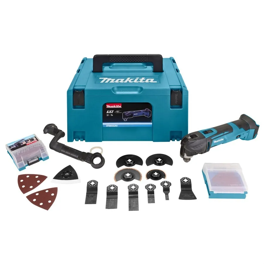 Stofzuiger Makita DTM51ZJX3 accu multitool 18V - excl. accu en lader met accessoires Mbox