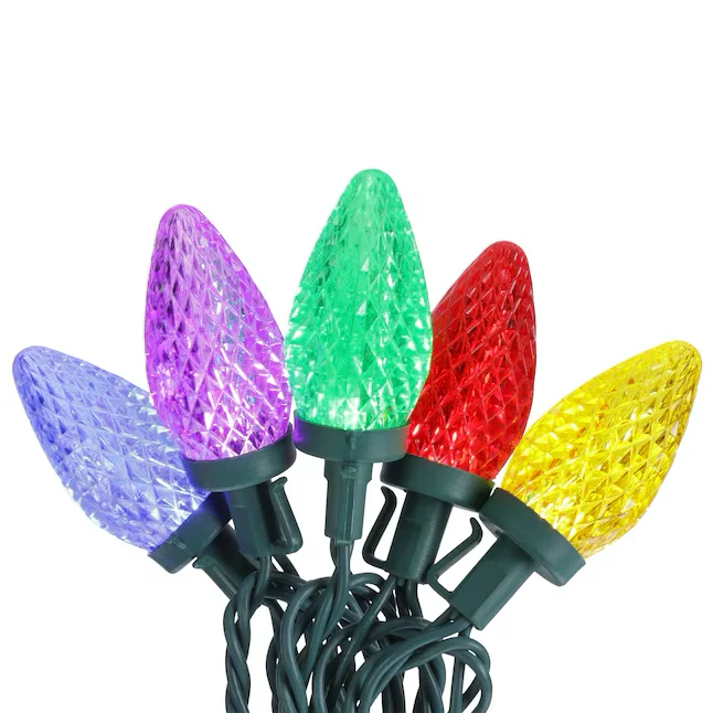 GE 100-count Energy Connected Multi-Color LED Diamond Cut C9 Christmas Lights