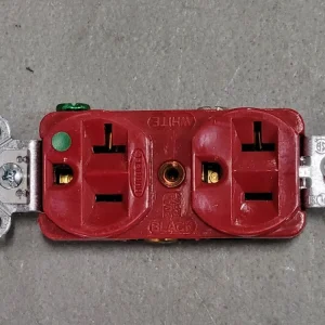 20A 125V Duplex Receptacle HBL8300HRED met Kinderbeveiliging