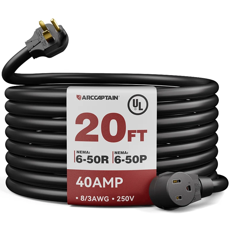 40 Amps 220V Power Extension Cord Heavy Duty Welding Cord Compatibel met RJ45