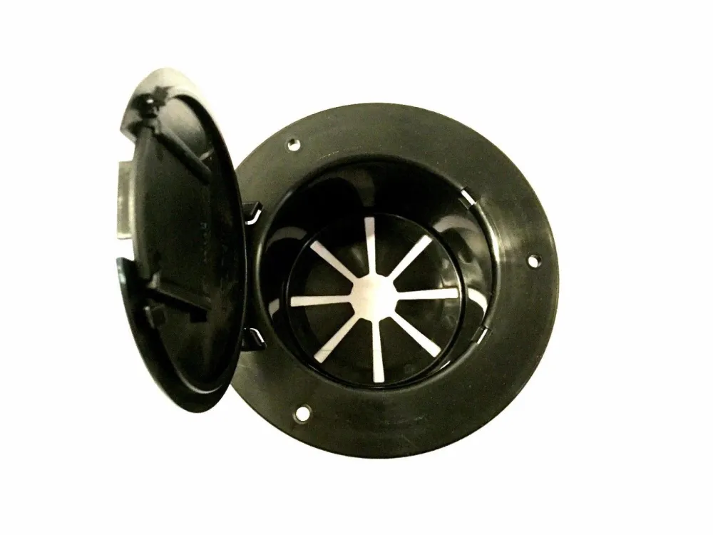 RV BLACK Electric Power Cord Medium Round Cable Hatch 3.5" Cutout