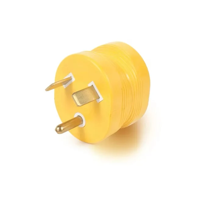 CAMCO 15-Amp 3-Wire Grounding Single to Individueel Yellow Basic Adapter