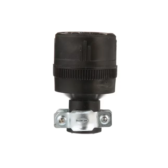 Eaton 15-Amp 125-Volt NEMA 1-15 2-wire Robuust Straight Connector, Black