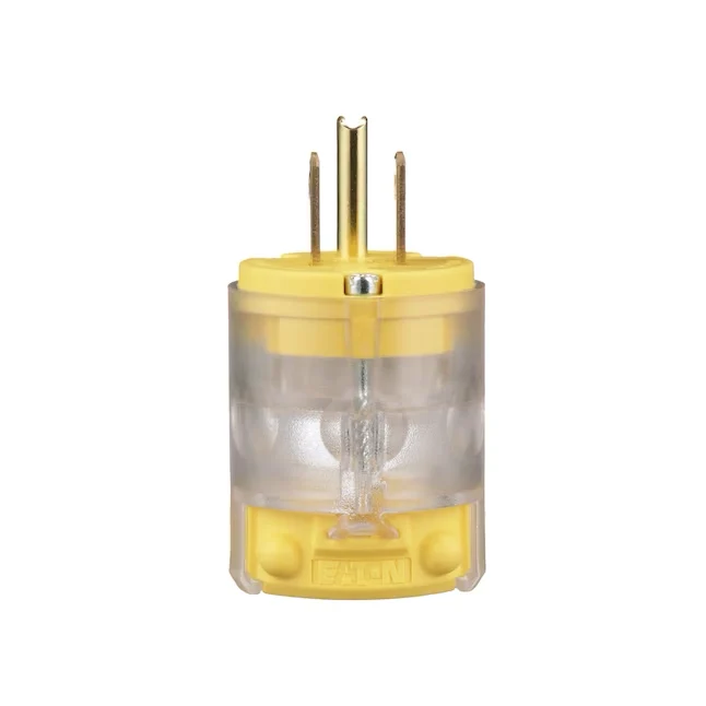 Eaton 15-Amp 125-Volt NEMA 5-15 3-wire General-duty Straight Plug, Geel