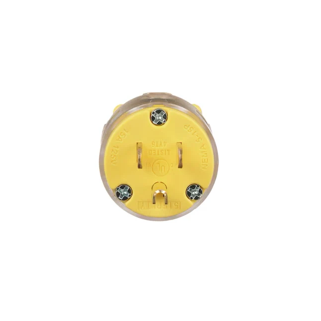 Eaton 15-Amp 125-Volt NEMA 5-15 3-wire General-duty Straight Plug, Geel