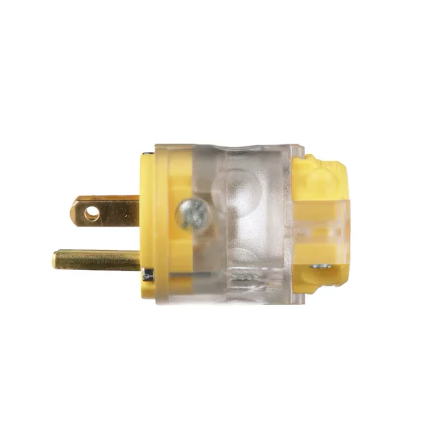 Eaton 15-Amp 125-Volt NEMA 5-15 3-wire General-duty Straight Plug, Geel