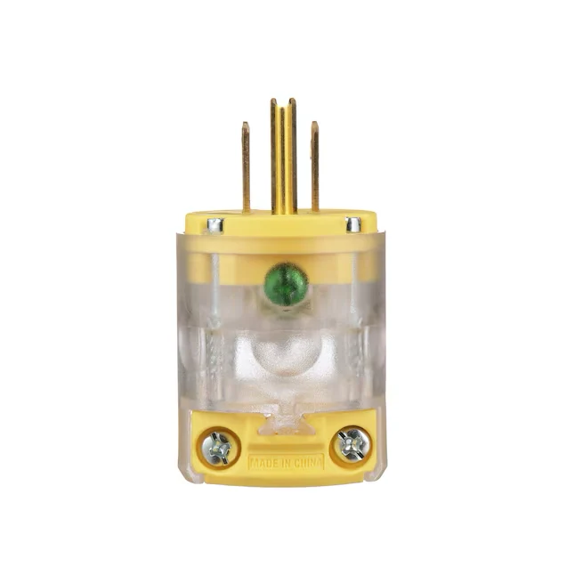 Eaton 15-Amp 125-Volt NEMA 5-15 3-wire General-duty Straight Plug, Geel