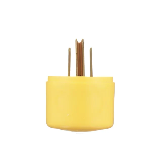 Eaton 15-Amp 125-Volt NEMA 5-15 3-wire Grounding Heavy-duty Straight Plug, Mosterdgeel