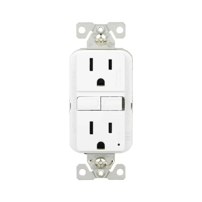Eaton 15-Amp 125-volt Tamper Resistant GFCI Residential Decorator Outlet, White set van 3