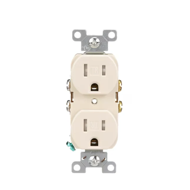 Eaton Arrow Hart 15-Amp 125-volt Tamper Resistant Residential/Commercial Duplex Outlet, Light Almond