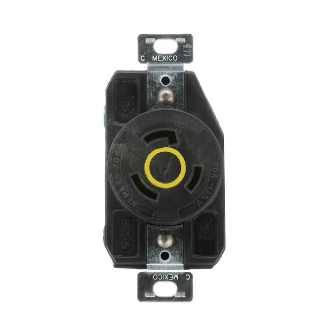 Eaton Arrow Hart 20-Amp 125-volt Industrial Duplex Outlet, Citroengeel