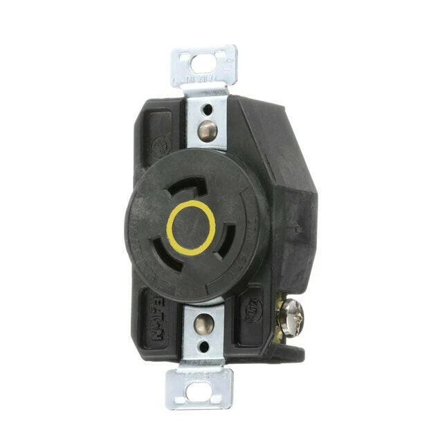 Eaton Arrow Hart 20-Amp 125-volt Industrial Duplex Outlet, Citroengeel
