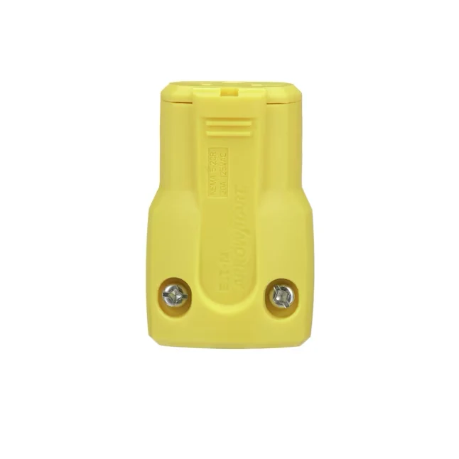 Eaton Arrow Hart 20-Amp 125-Volt NEMA 5-20 3-wire Grounding Heavy-duty Straight Connector, Mosterdgeel