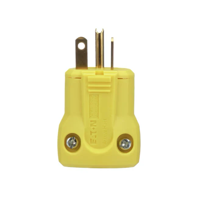 Eaton Arrow Hart 20-Amp 125-Volt NEMA 5-20 3-wire Grounding Heavy-duty Straight Plug, Mosterdgeel