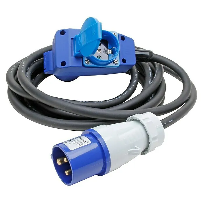Oprolbare Kopp CEE camping-adapterkabel - Kabellengte: 5 m, Aantal geaarde stopcontacten: 2 st.