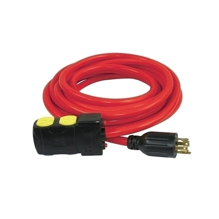 Power-Force 25' Generator Extension Cord w/ Resets No. K-L1430R-25 met Overbelastingsbeveiliging