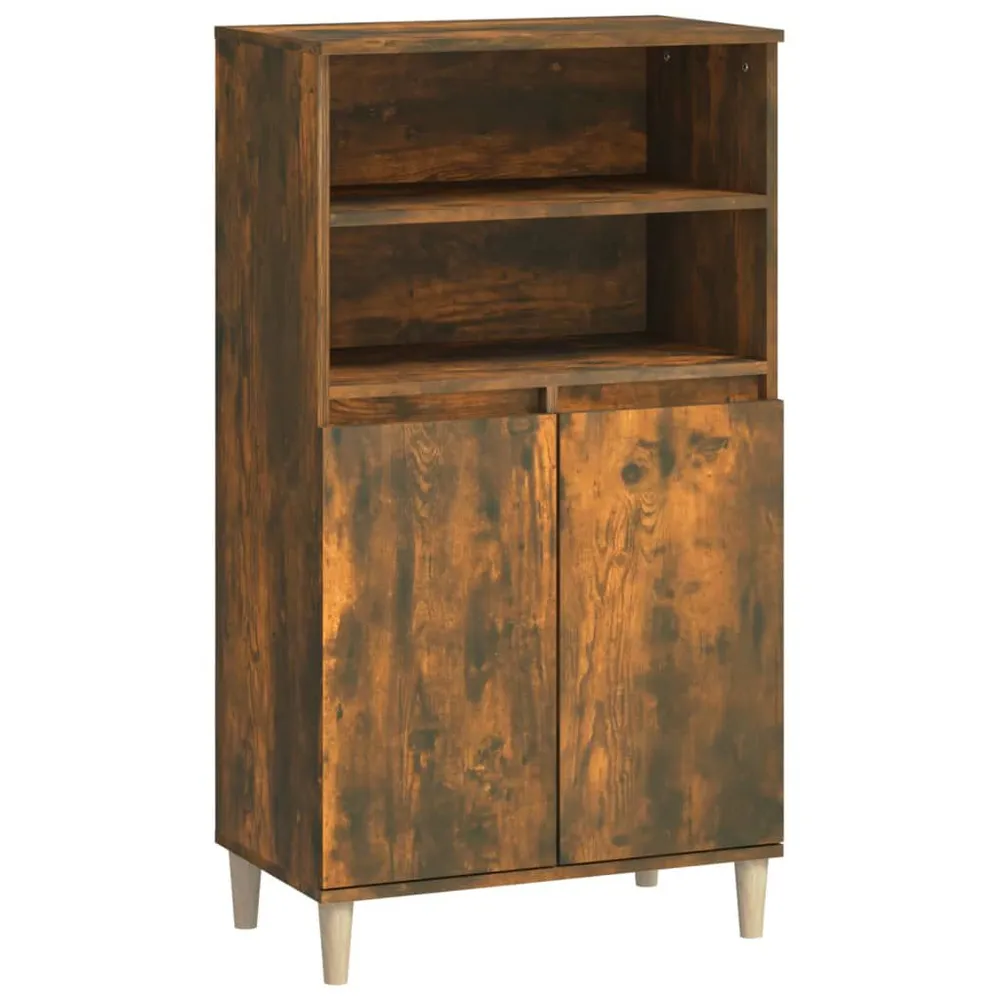 Hoge kast 60x36x110 cm bewerkt hout gerookt eikenkleurig - Universeel Montagesysteem