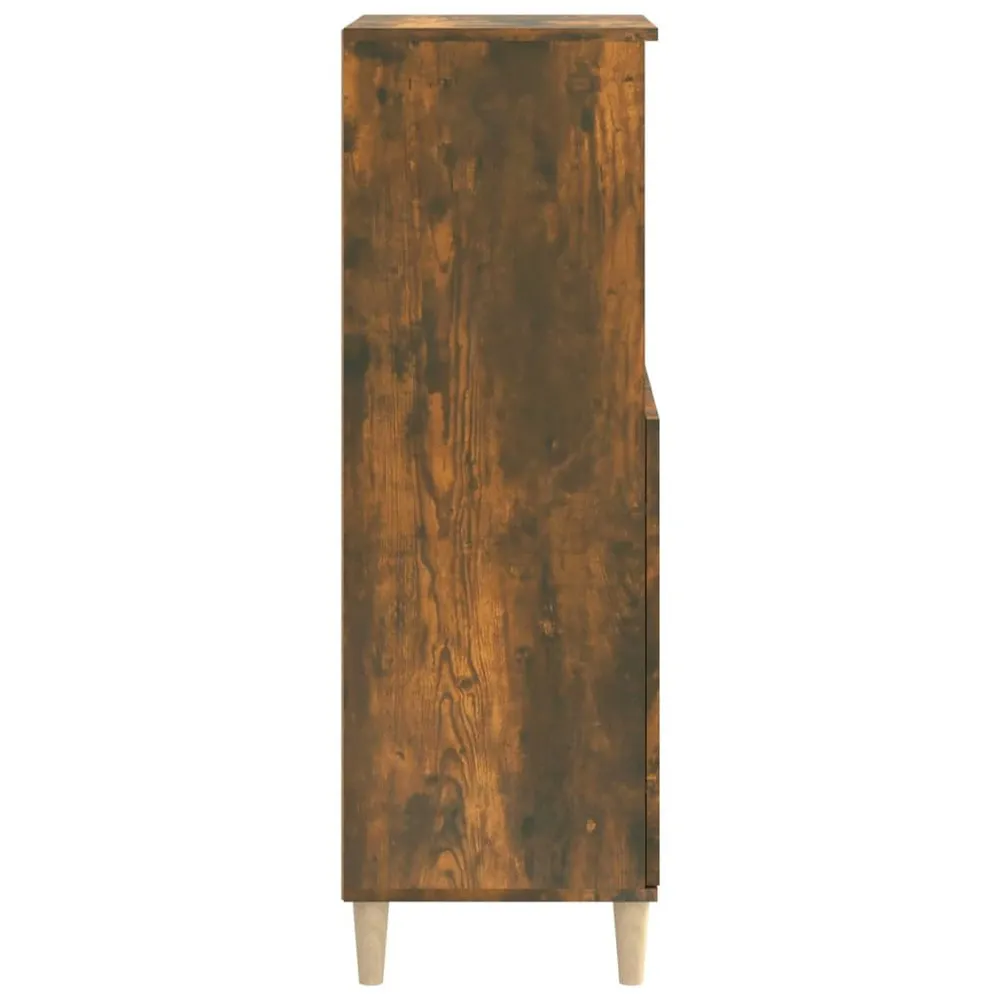 Hoge kast 60x36x110 cm bewerkt hout gerookt eikenkleurig - Universeel Montagesysteem