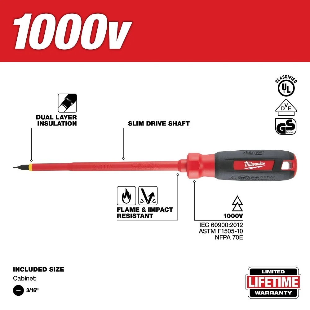 Milwaukee Tools 3/16 . Cabinet - 6 . 1000V 48-22-2232