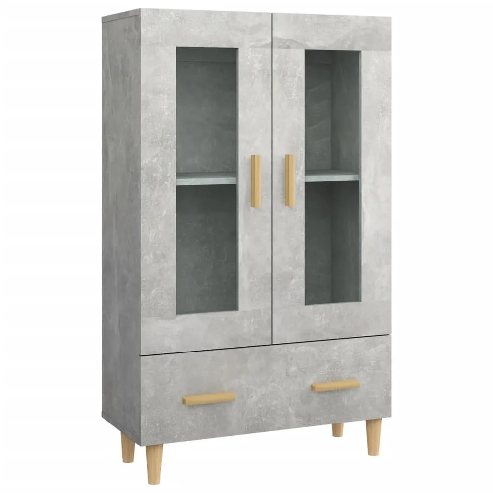 Opvouwbare Hoge kast 70x31x115 cm bewerkt hout betongrijs