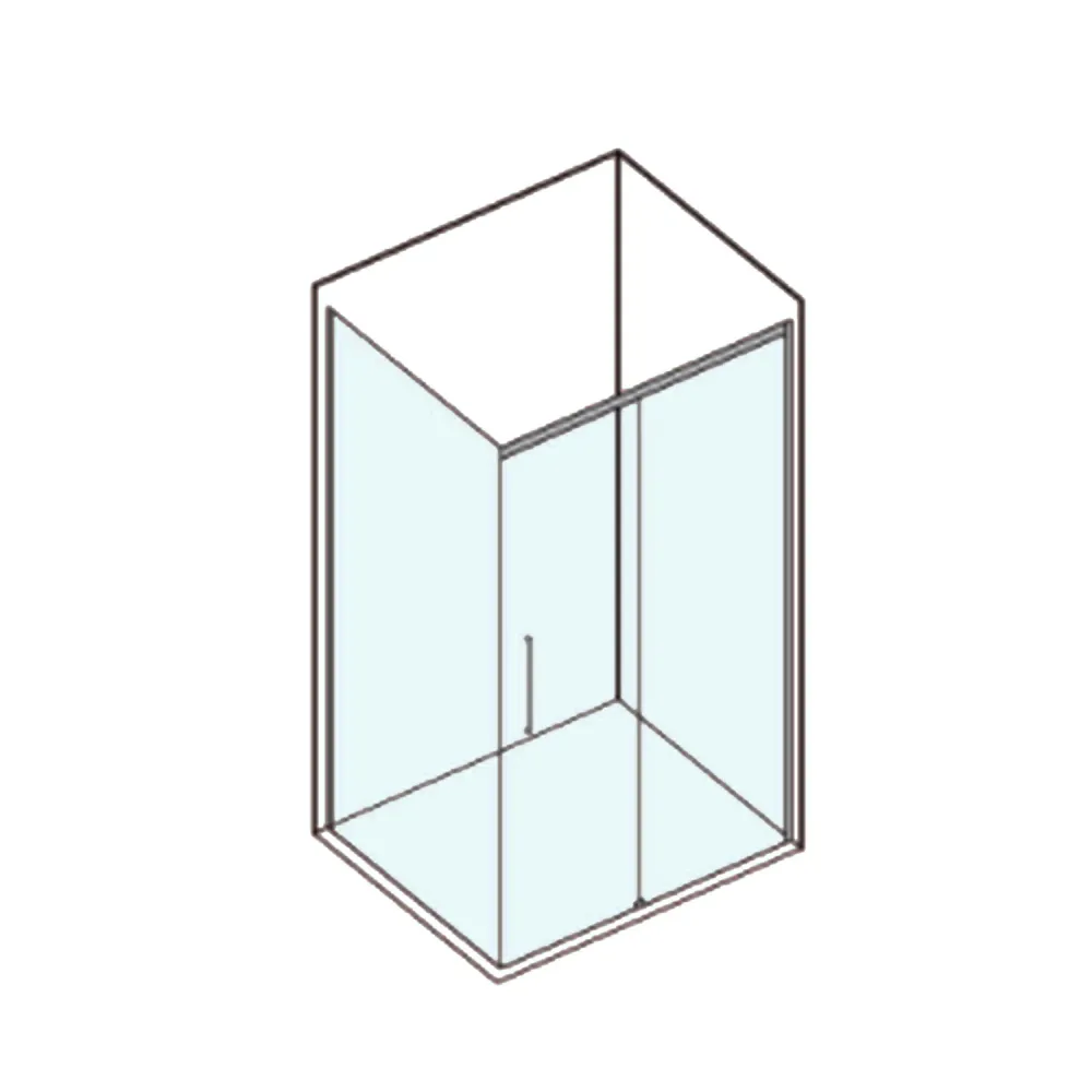 Rectangular shower enclosure sliding opening cm 135x80 model Twenty Zwart 6 mm tempered glass and black colored profiles