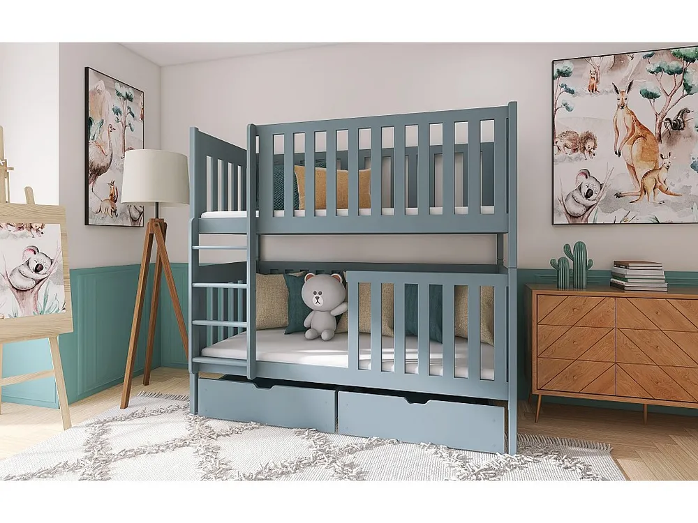 Stapelbed DAWID BB014 80x190 cm Grijs