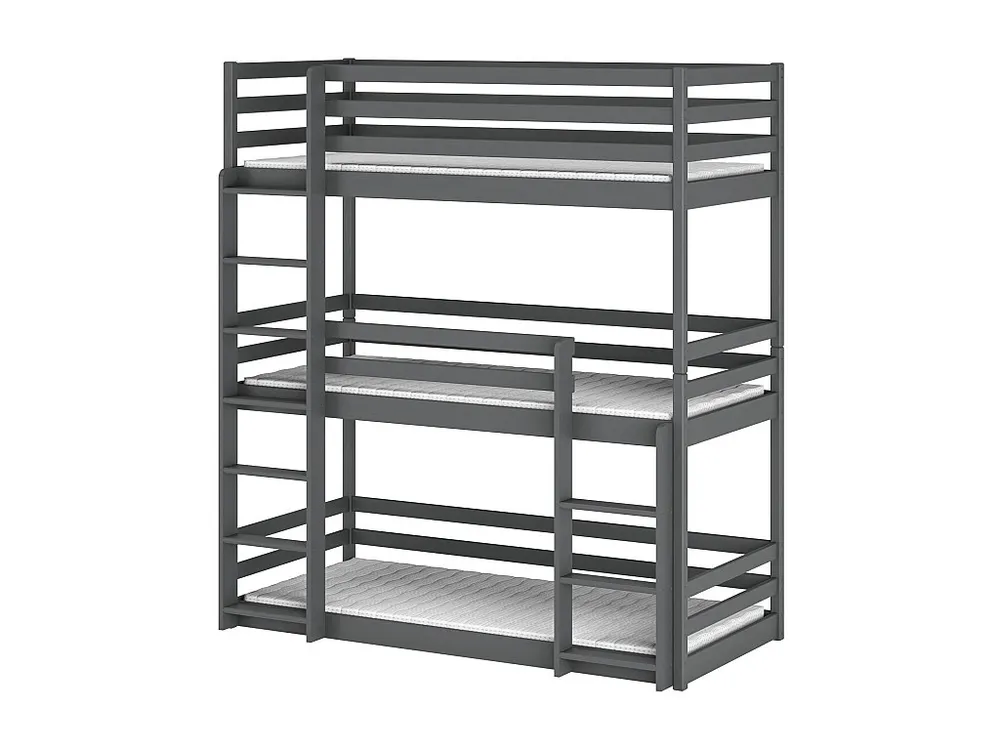 Stapelbed TED BB002 80x180 cm Grafiet
