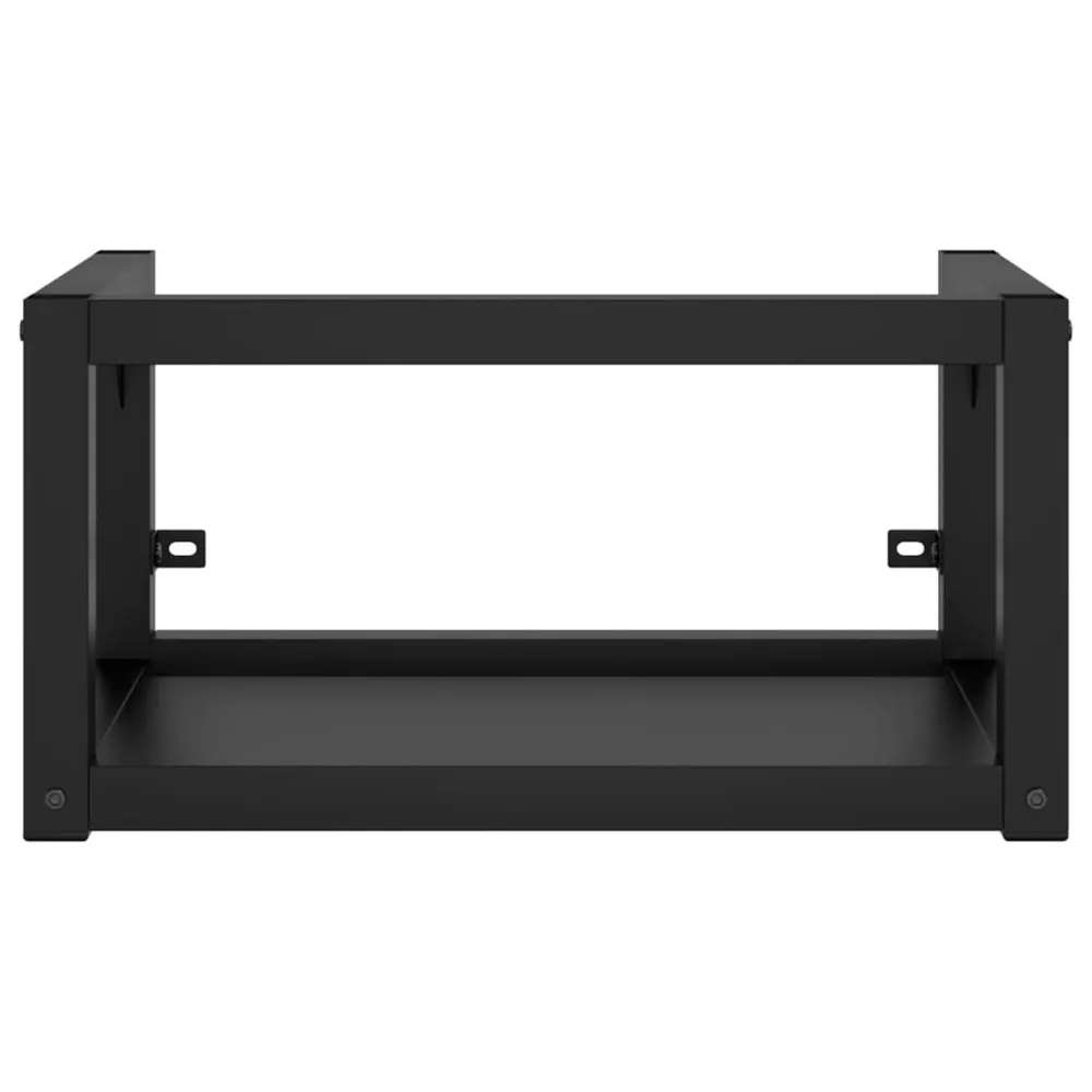 Wastafelframe wandgemonteerd 40x38x31 cm ijzer zwart