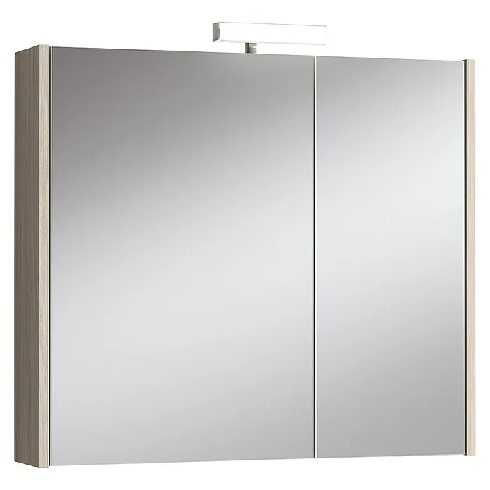 Led-spiegelkast Gio - b x h: 80 x 70 cm, Pei rosso
