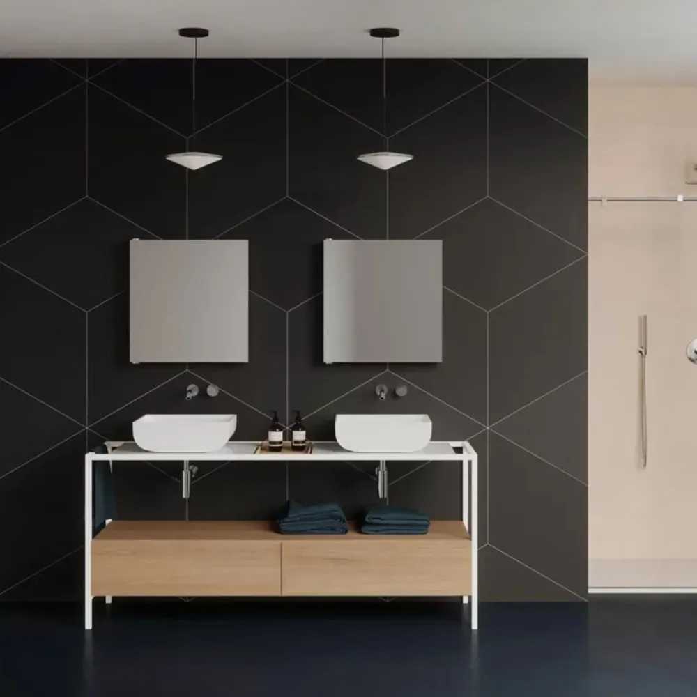 Azzurra Leuca line countertop sink 60x45 cm - Glossy melkwit