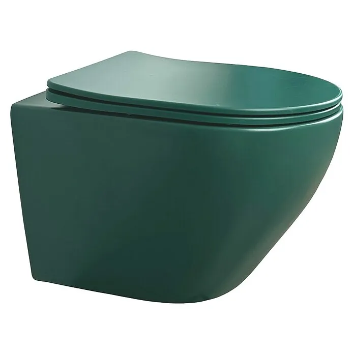 Best Design Hangend Toilet Spoelrandloos Morrano - Groen, Softclose