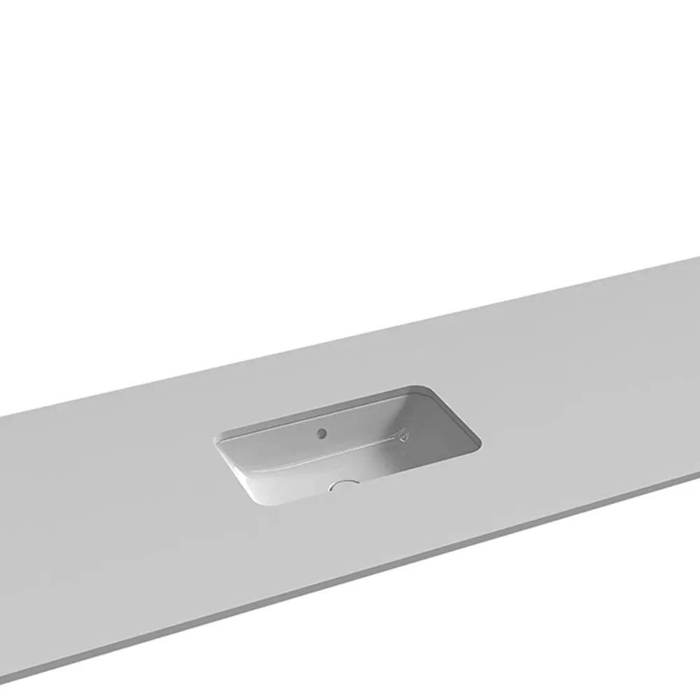 Built- Azzurra Under-counter Sink Dual 60x37 cm overflow hole - Glossy ivoor