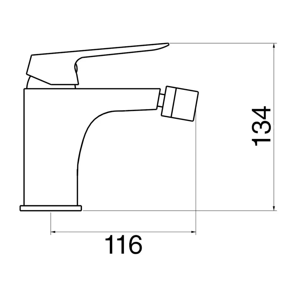 Composition built- basin mixers, bidet and single-way square Echo shower mixer chrome-plated geel koper