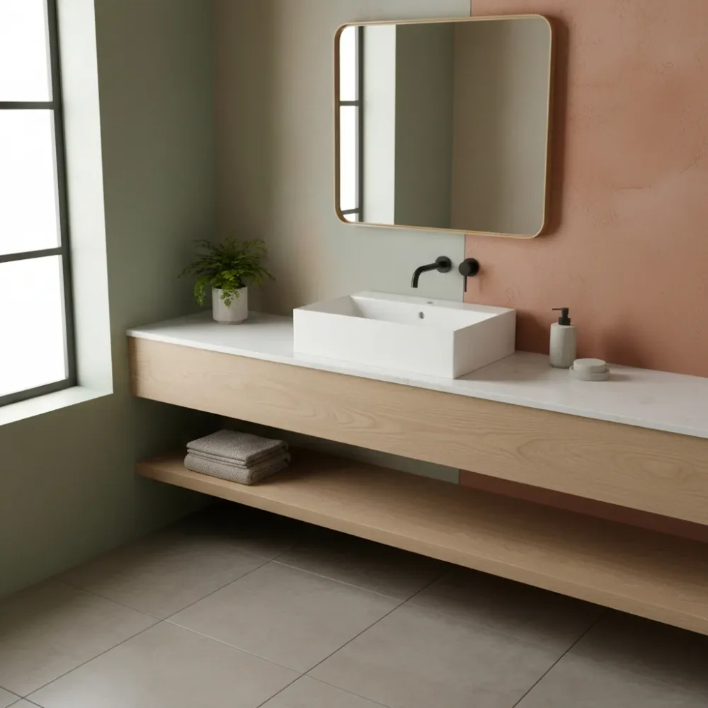 Countertop or wall-mounted sink T-Edge 65x37 cm Ceramica Globo - Lak white