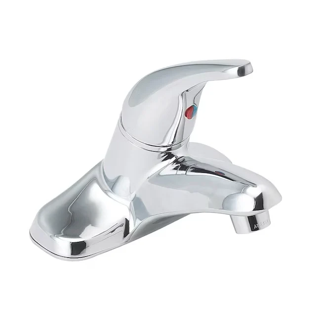 EZ-FLO Prestige Metaalglans 4- centerset 1-handle Bathroom Sink Faucet Drain and Deck Plate