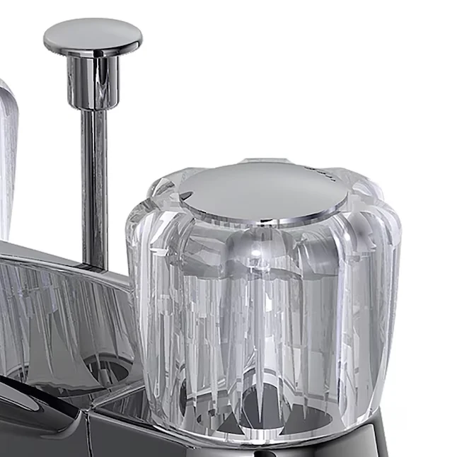 EZ-FLO Traditional Metaalglans 4- centerset 2-handle Bathroom Sink Faucet Drain and Deck Plate