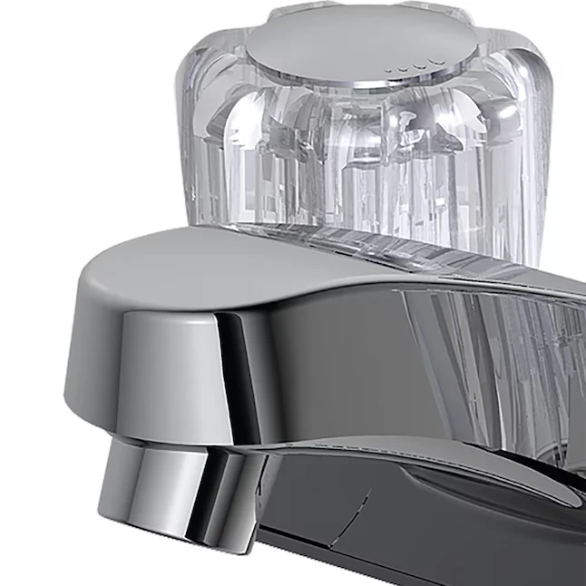 EZ-FLO Traditional Metaalglans 4- centerset 2-handle Bathroom Sink Faucet Drain and Deck Plate