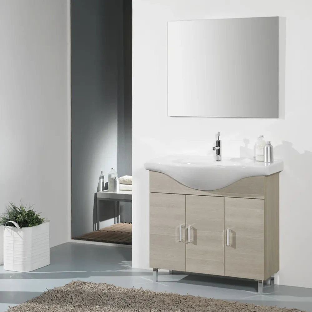 Floor-standing bathroom cabinet 85 cm model Pisa02 larch finish