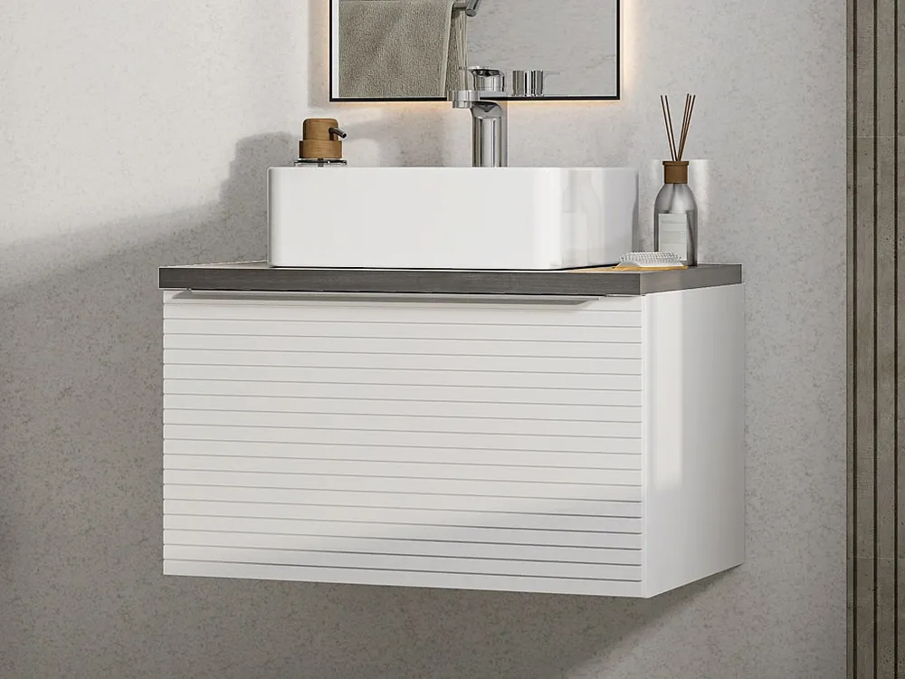 Hangend badkamermeubel met enkele wastafel - 60 cm - LATOMA - Koop nu voordelig online