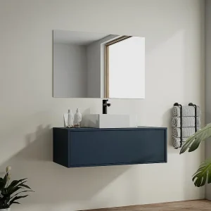 Hangend badkamermeubel onder wastafel, nachtblauw, L94 cm, TEANA