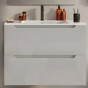 Hangmeubel onder enkele wastafel, 80 cm, STEFANIE