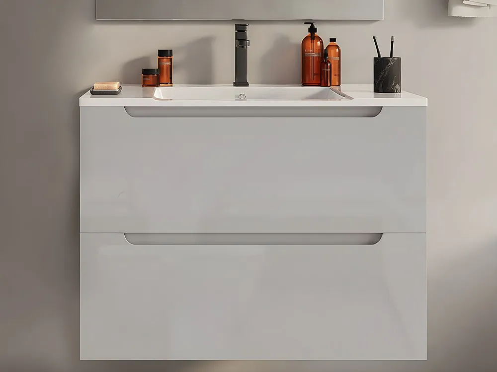 Hangmeubel onder enkele wastafel, 80 cm, STEFANIE